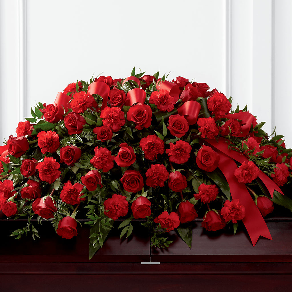 Tribute of Life Casket Spray – 256 Florals, Huntsville AL