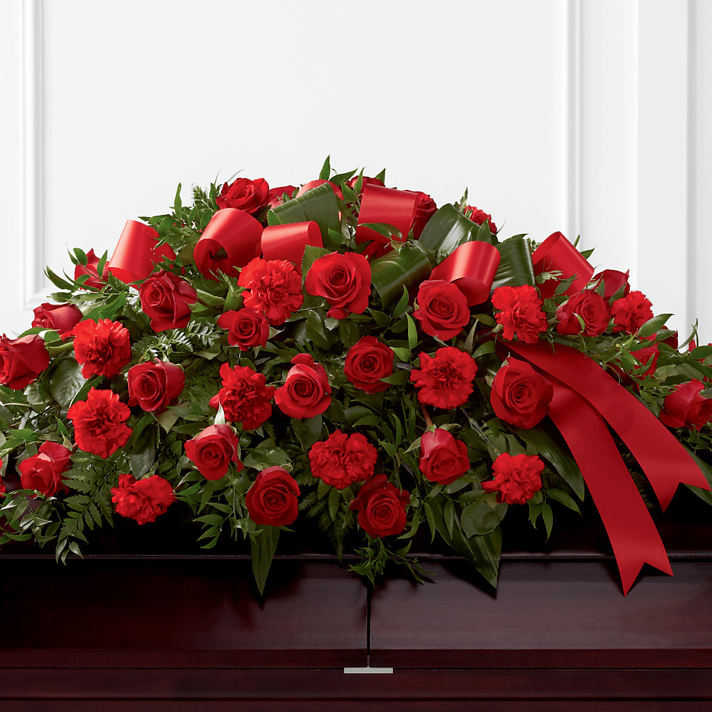 Tribute of Life Casket Spray – 256 Florals, Huntsville AL