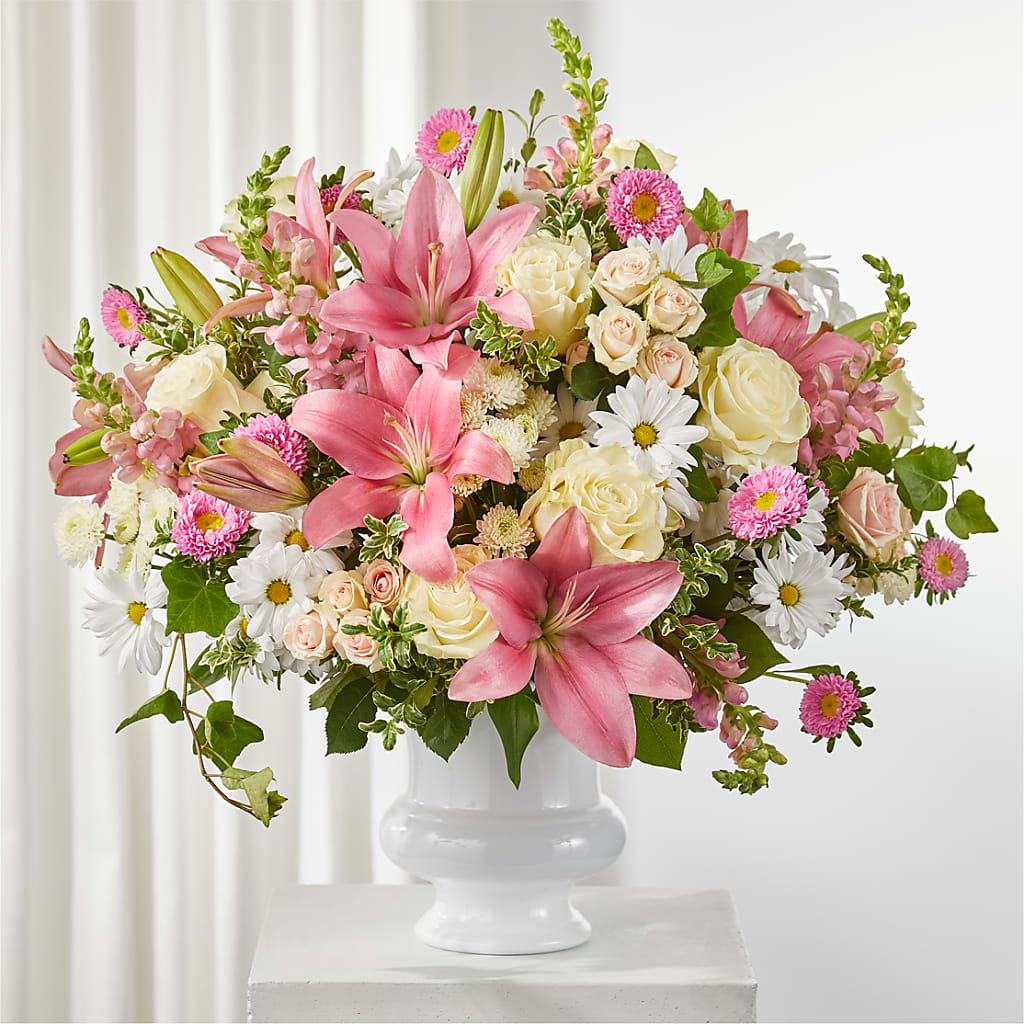 Empathetic Blooms Urn Arrangement – 256 Florals, Huntsville AL
