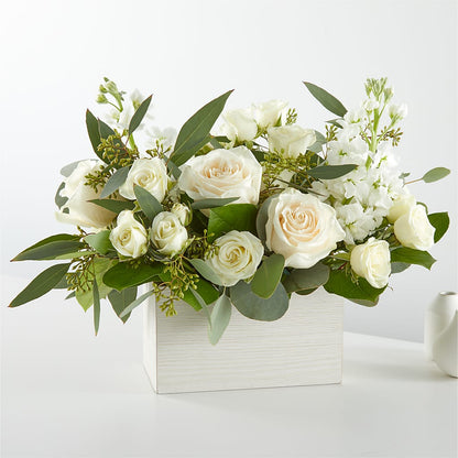 Fresh Linen Box Bouquet –  256 Florals, Huntsville AL