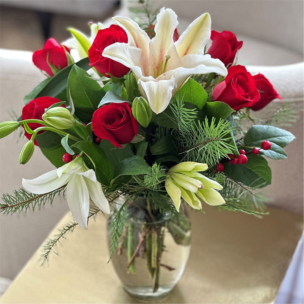 Sparkling Snowflakes Bouquet –  256 Florals, Huntsville AL