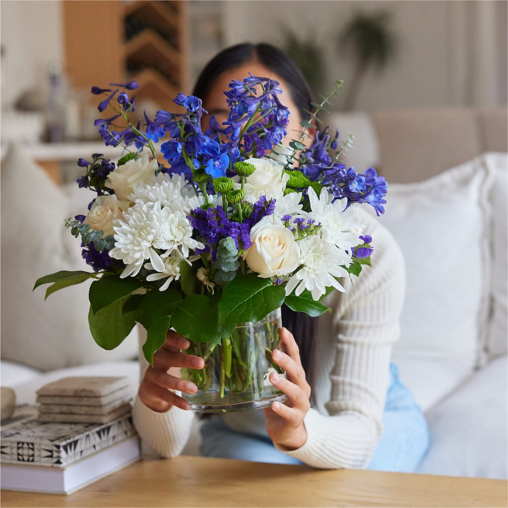 Cerulean Waves Bouquet –  256 Florals, Huntsville AL