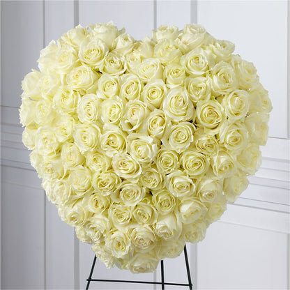 Elegant Remembrance Standing Heart –  256 Florals, Huntsville AL