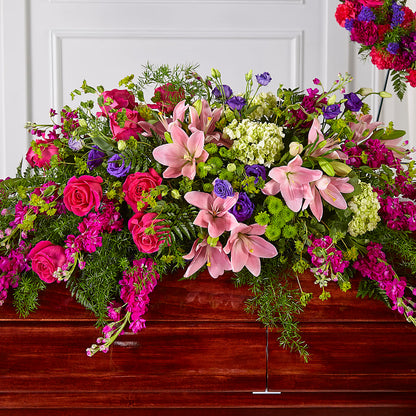 Radiant Tribute Casket Spray –  256 Florals, Huntsville AL