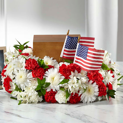 Spirit of Patriotism Cremation Adornment –  256 Florals, Huntsville AL
