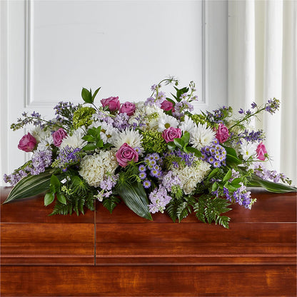Meadows of Serenity Casket Spray –  256 Florals, Huntsville AL
